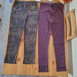 Denim Licious - Women's Leggings Size M  2 Pcs